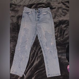 light blue ripped boyfriend jeans size 5